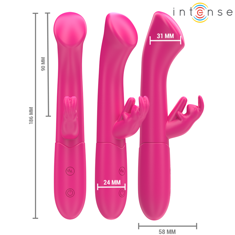 Intense Fun Intense - Julieta Rabbit Vibrator 18.6 Cm 10 Vibrations Pink