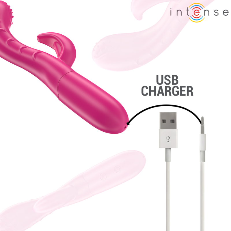Intense Fun Intense - Amara Vibrator With Stimulating Tongue 10 Vibrations Pink