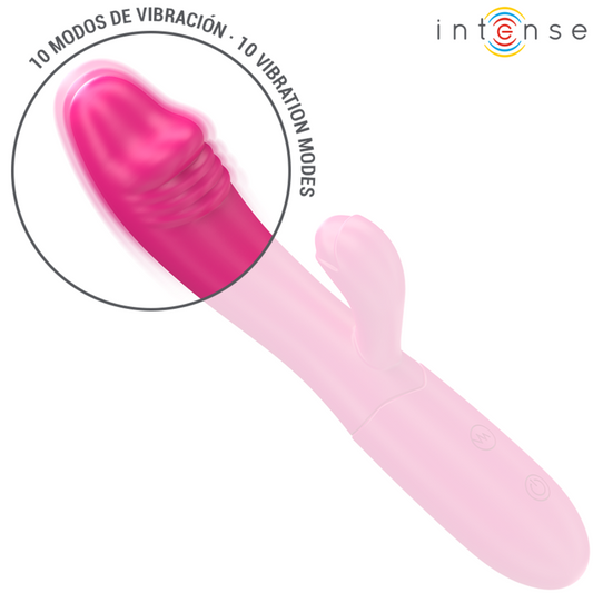 Intense Fun Intense - Ivy Flexible Vibrator 10 Vibrations With Stimulating Tongue Pink