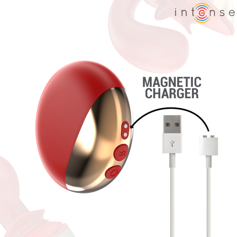 Intense Fun Intense - Mariah Vibrator & Stimulator In U Shape 10 Vibrations Red