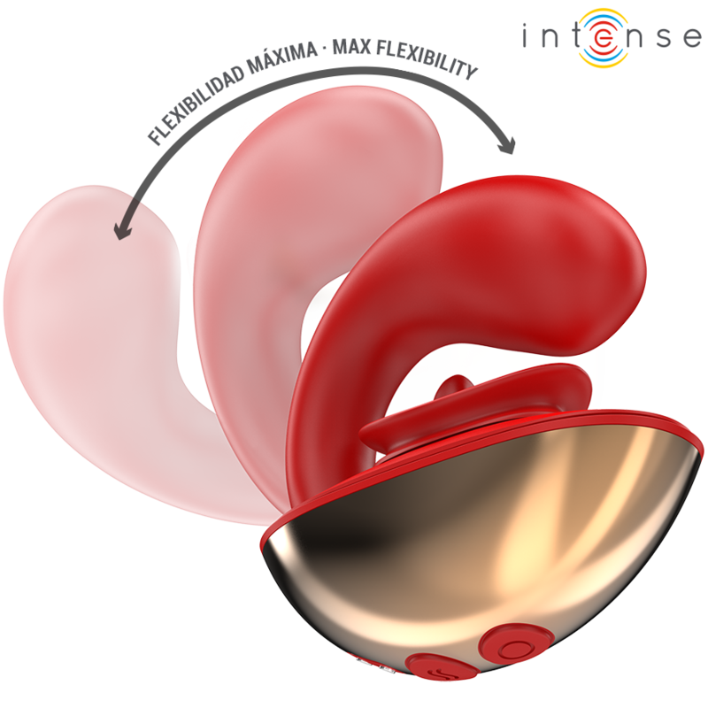 Intense Fun Intense - Mariah Vibrator & Stimulator In U Shape 10 Vibrations Red