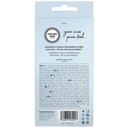 Mister Size Condoms Size Xs 47 Mm (10 Units)