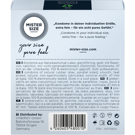 Mister Size Condoms Size Xs 47 Mm (3 Units)