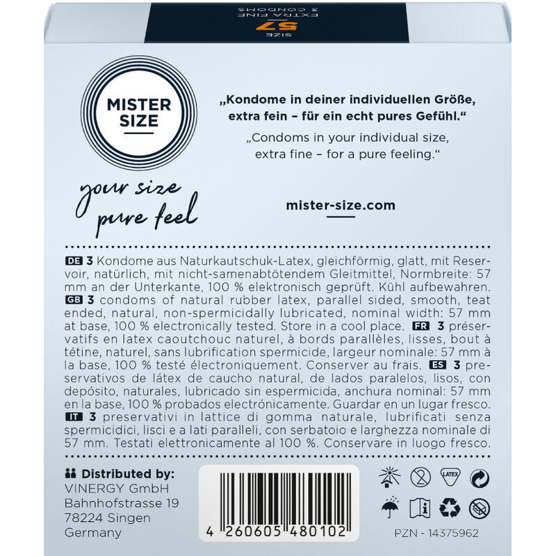 Mister Size Condom Size L 57 Mm (3 Units)
