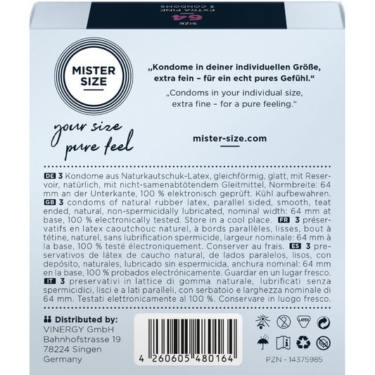 Mister Size Condoms Size Xxl 64 Mm (3 Units)