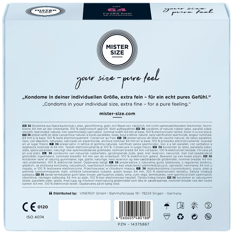 Mister Size Condoms Size Xxl 64 Mm (36 Units)