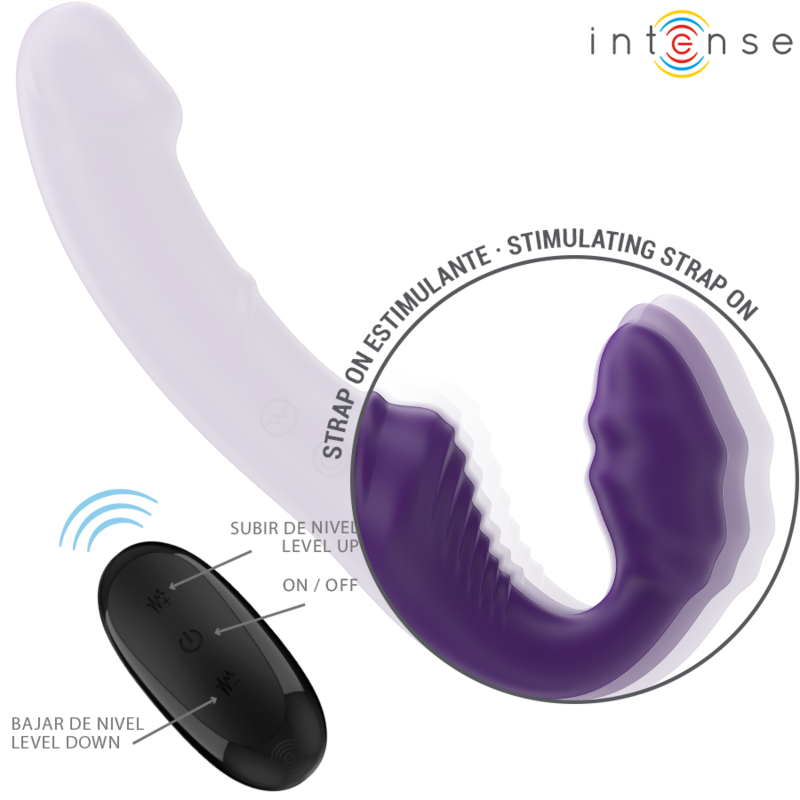 Intense Fun Intense - Jill Double Vibrator 20 Cm Purple Remote Control