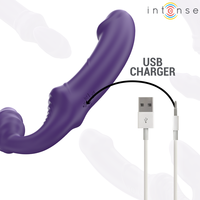 Intense Fun Intense - Jill Double Vibrator 20 Cm Purple Remote Control