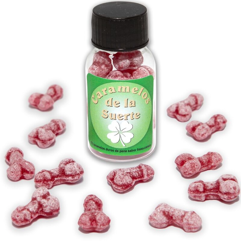 Diablo Picante 12 Penis-Shaped Lucky Candies Strawberry/Cherry