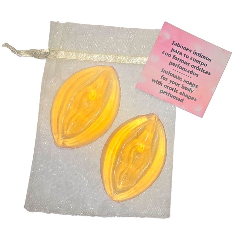 Diablo Picante 2 Vagina Shaped Perfumed Soaps Yellow