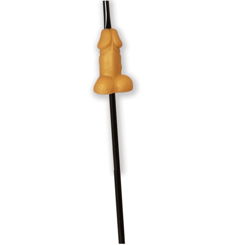 Diablo Picante Golden Penis Shaped Straw