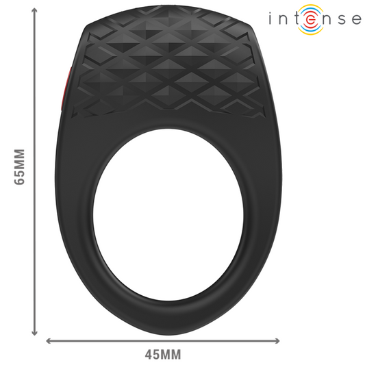 Intense Couples Toys Intense - Clover Vibrator Penis Ring 10 Vibrations Black