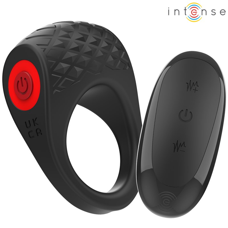 Intense Couples Toys Intense - Clover Vibrator Penis Ring 10 Vibrations Black