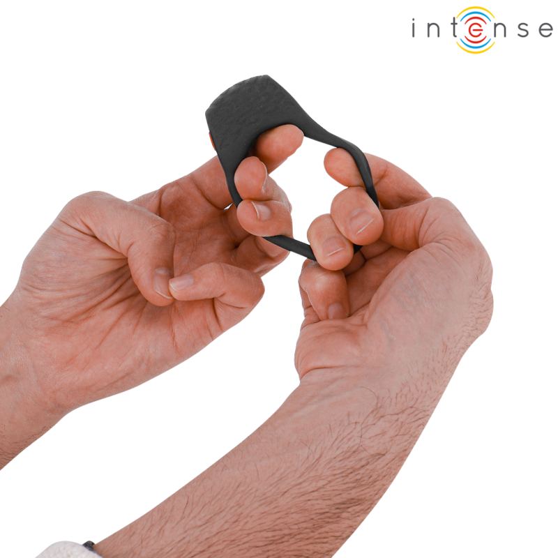 Intense Couples Toys Intense - Clover Vibrator Penis Ring 10 Vibrations Black