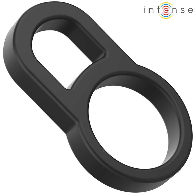 Intense Couples Toys Intense - Bobby Double Silicone Penis Ring Black