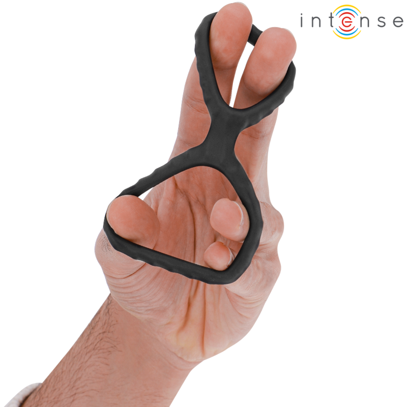 Intense Couples Toys Intense - Dewey Double Silicone Penis Ring Black Model 2
