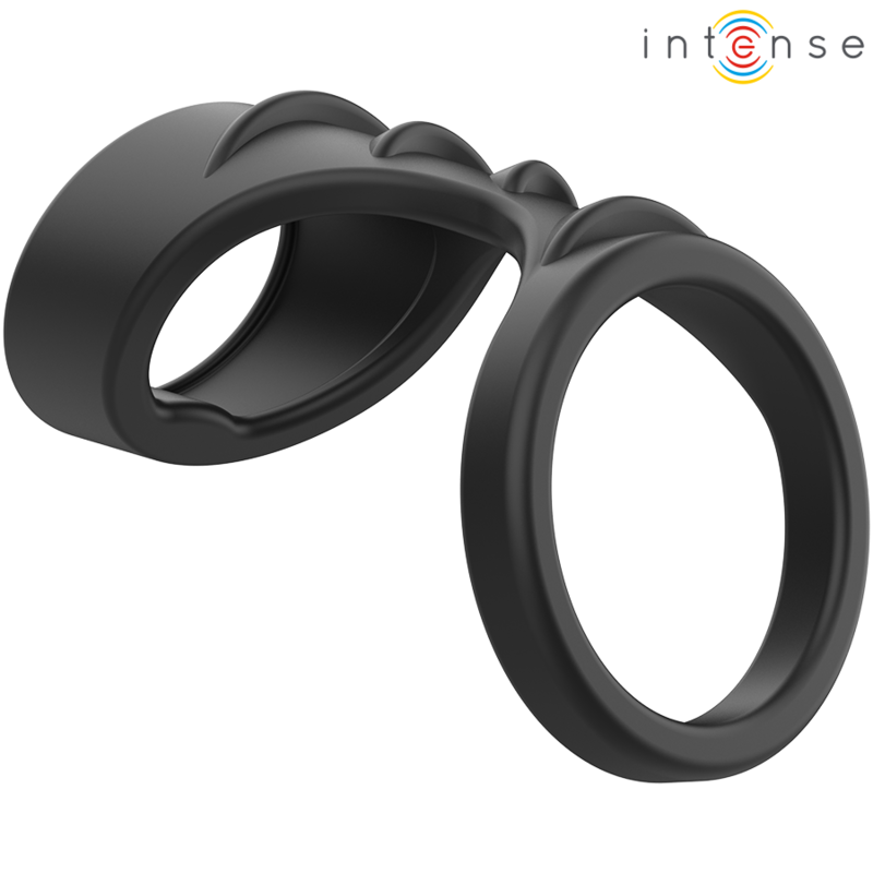 Intense Couples Toys Intense - Theo Double Silicone Penis Ring Black Model 3