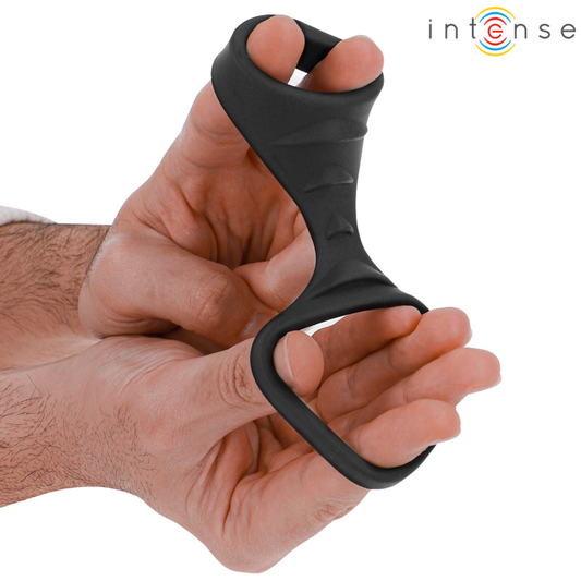 Intense Couples Toys Intense - Theo Double Silicone Penis Ring Black Model 3