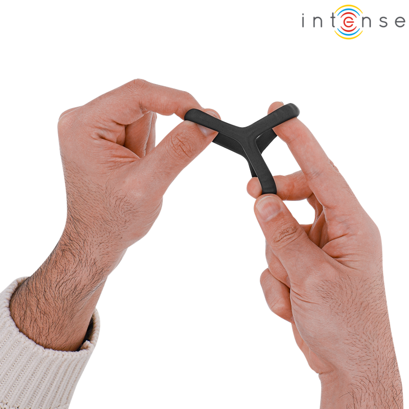 Intense Couples Toys Intense - Carson Double Silicone Penis Ring Black Model 4