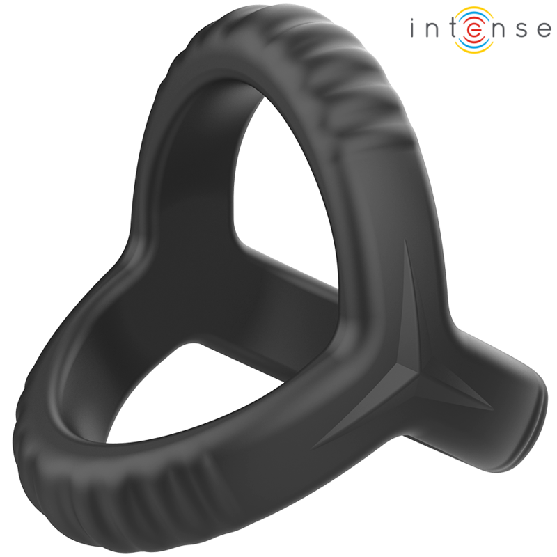 Intense Couples Toys Intense - Carson Double Silicone Penis Ring Black Model 4
