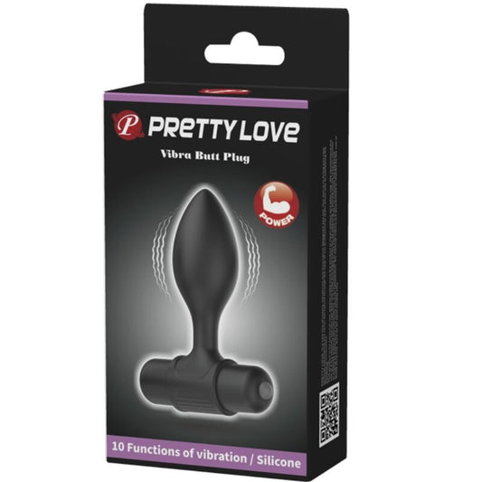 Pretty Love Vibra Butt 10 Vibrations Anal Plug Black