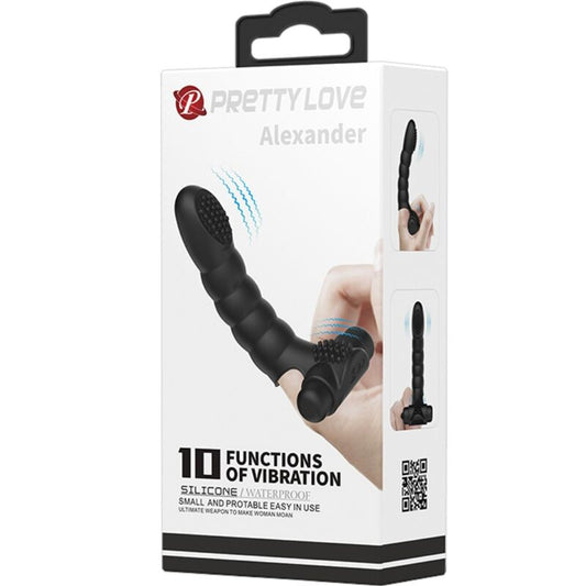 Pretty Love Alexander Finger Vibrator 10 Vibrations Black