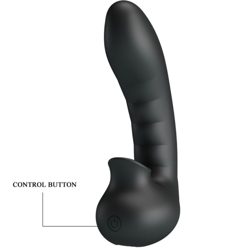 Pretty Love Hobgoblin Vibrating Finger Case 12 Vibrations + Clitoris Stimulator Black