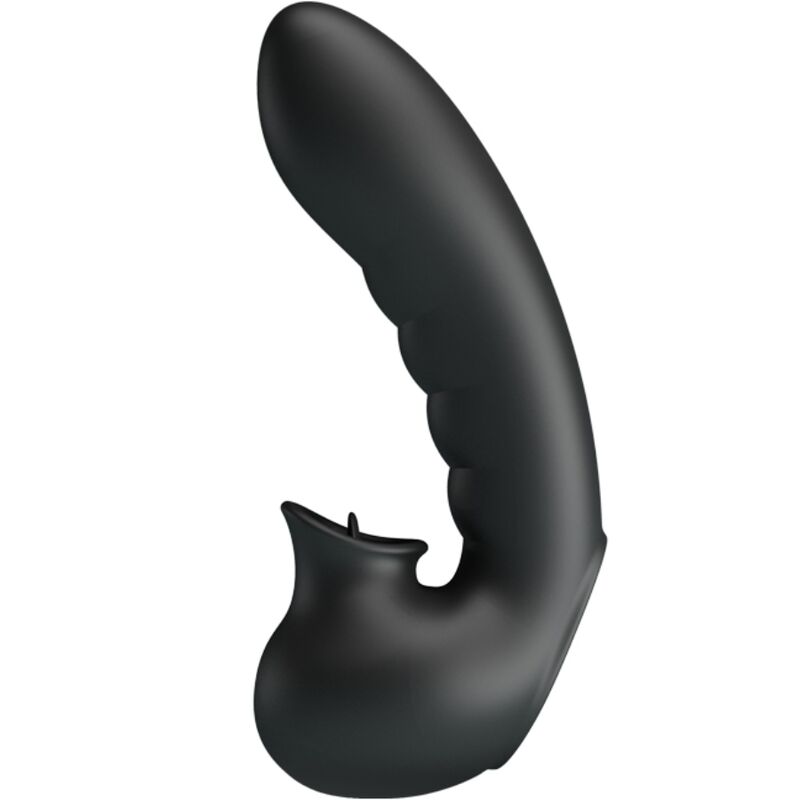 Pretty Love Hobgoblin Vibrating Finger Case 12 Vibrations + Clitoris Stimulator Black