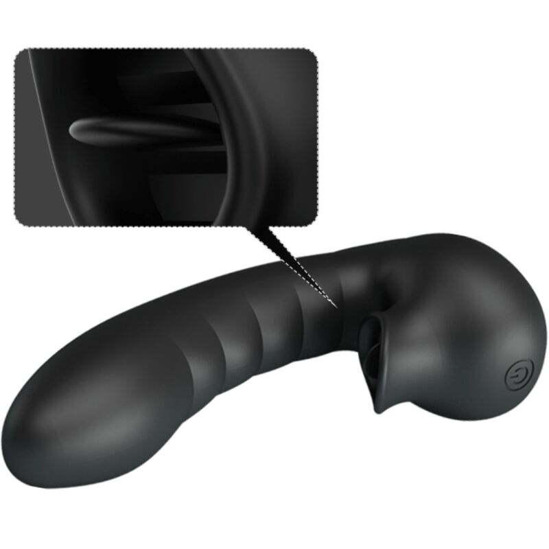 Pretty Love Hobgoblin Vibrating Finger Case 12 Vibrations + Clitoris Stimulator Black