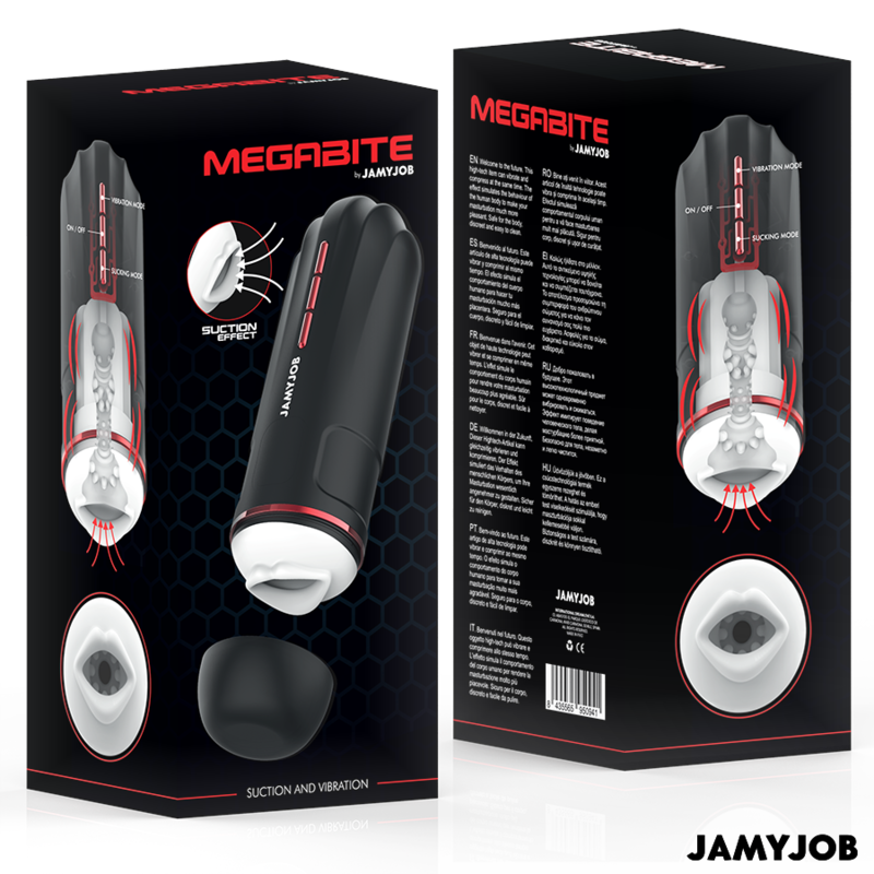 Jamyjob Megabite Automatic Mouth Masturbator 5 Suction And Vibration Modes