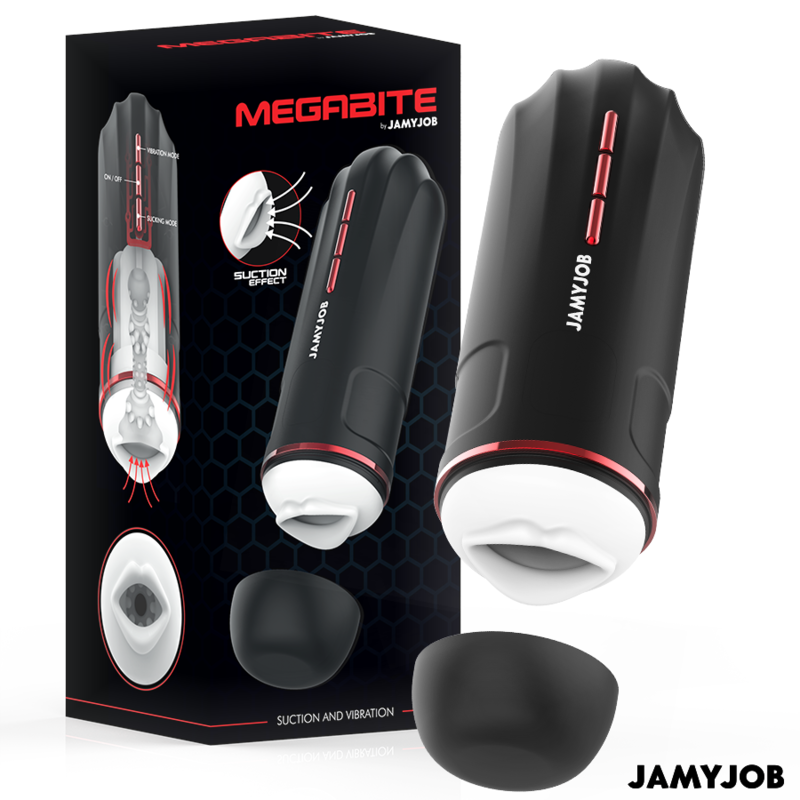 Jamyjob Megabite Automatic Mouth Masturbator 5 Suction And Vibration Modes