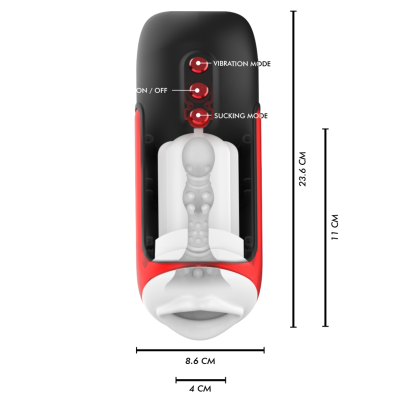 Jamyjob Blaze Automatic Mouth Masturbator 5 Suction And Vibration Modes