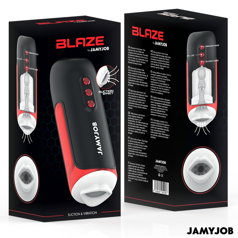 Jamyjob Blaze Automatic Mouth Masturbator 5 Suction And Vibration Modes