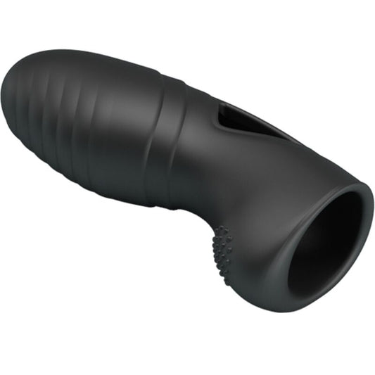 Pretty Love Alan Silicone Finger Vibrator Black