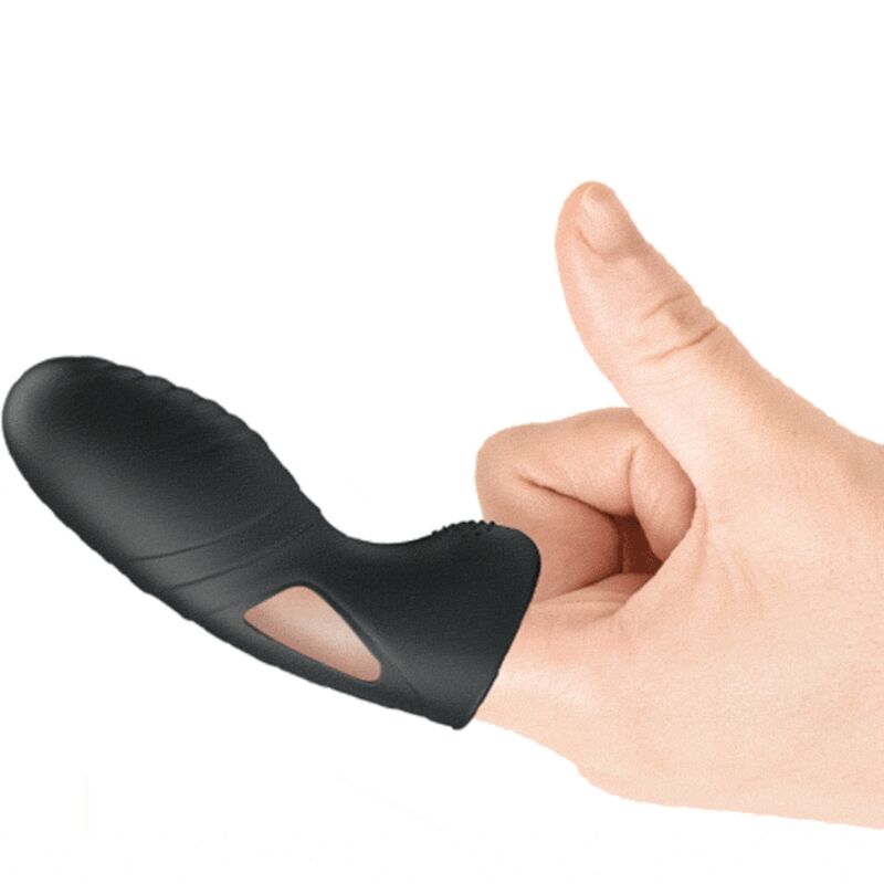 Pretty Love Alan Silicone Finger Vibrator Black