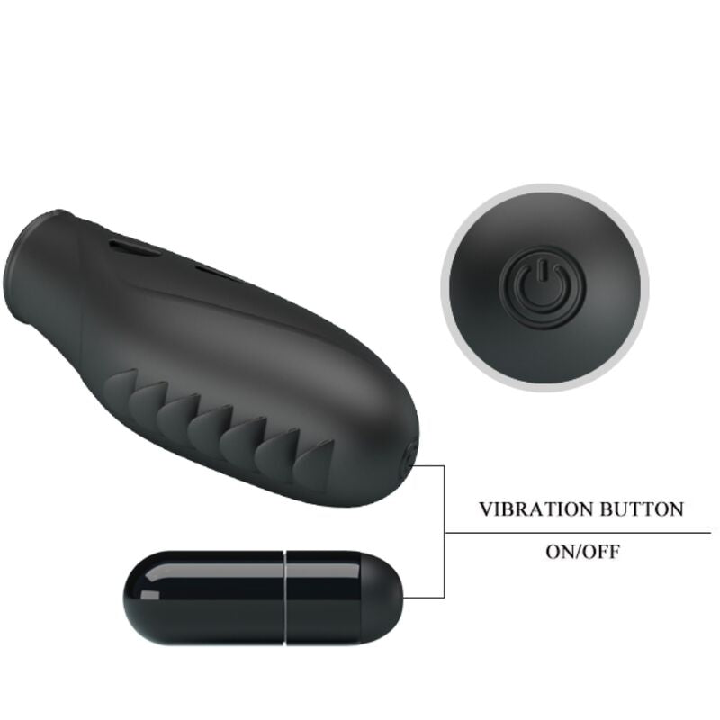 Pretty Love Gilo Silicone Finger Vibrator Black