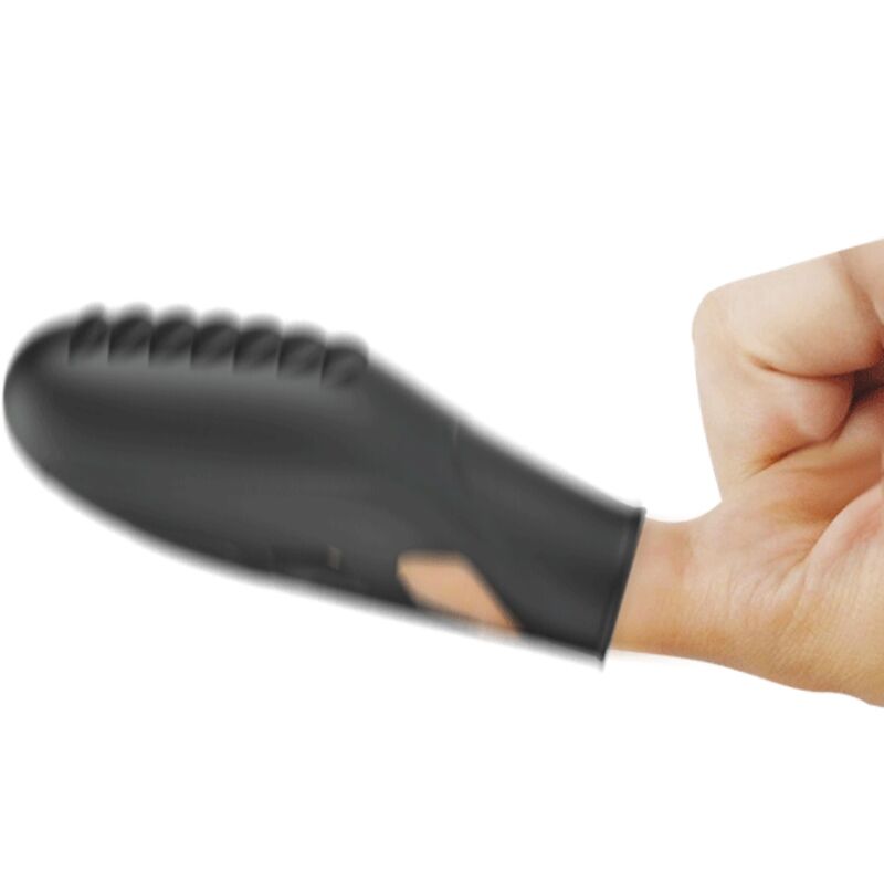 Pretty Love Gilo Silicone Finger Vibrator Black