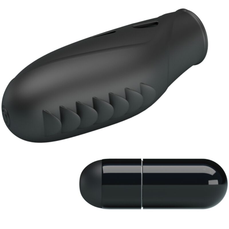Pretty Love Gilo Silicone Finger Vibrator Black