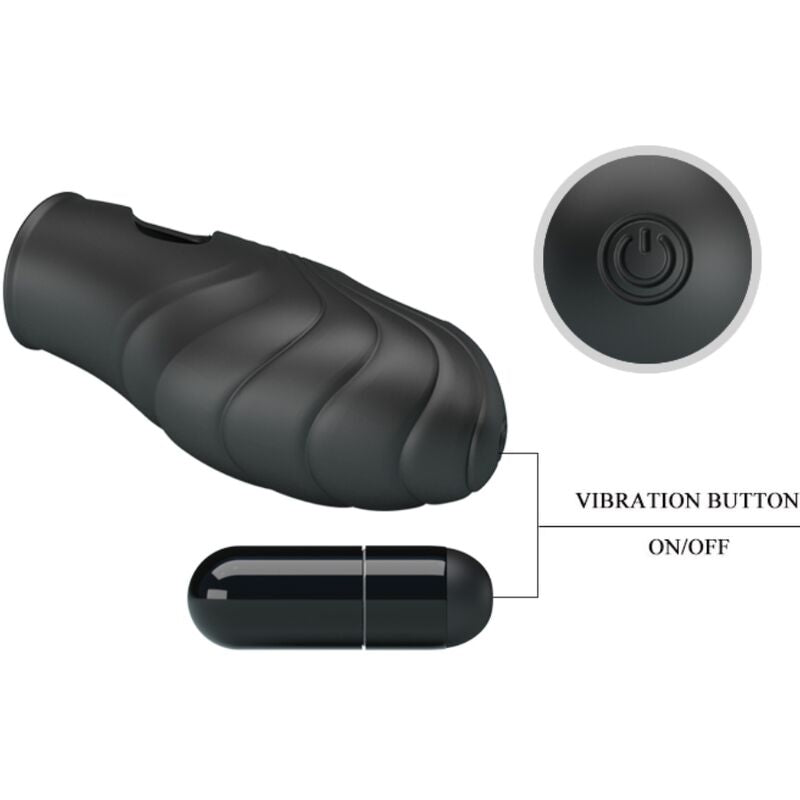 Pretty Love Lich Silicone Finger Vibrator Black