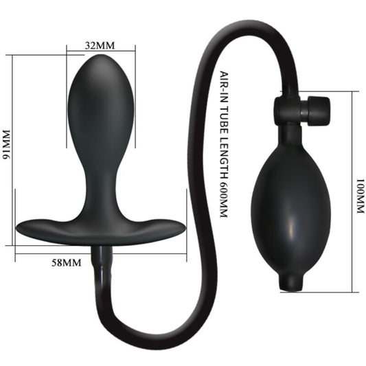 Pretty Love Inflatable Anal Plug Black