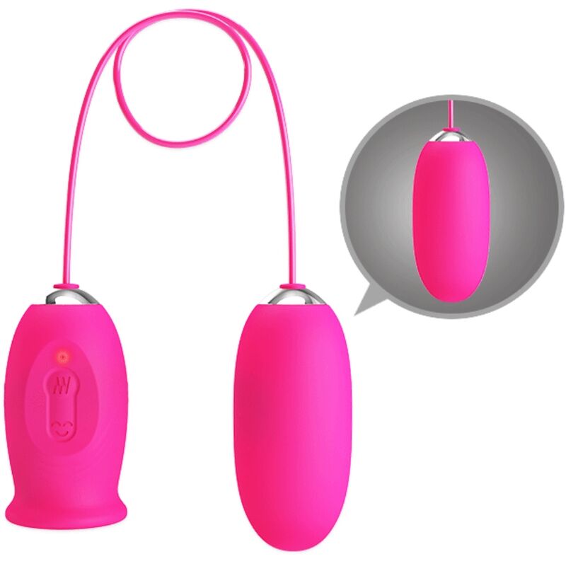 Pretty Love Daisy Vibrating Egg + Clitoris Stimulating Tongue Pink