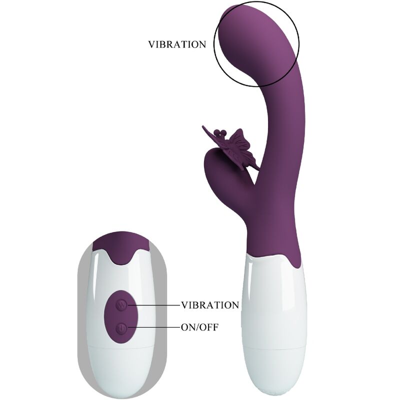 Pretty Love Butterfly Kiss Rabbit Vibrator Purple