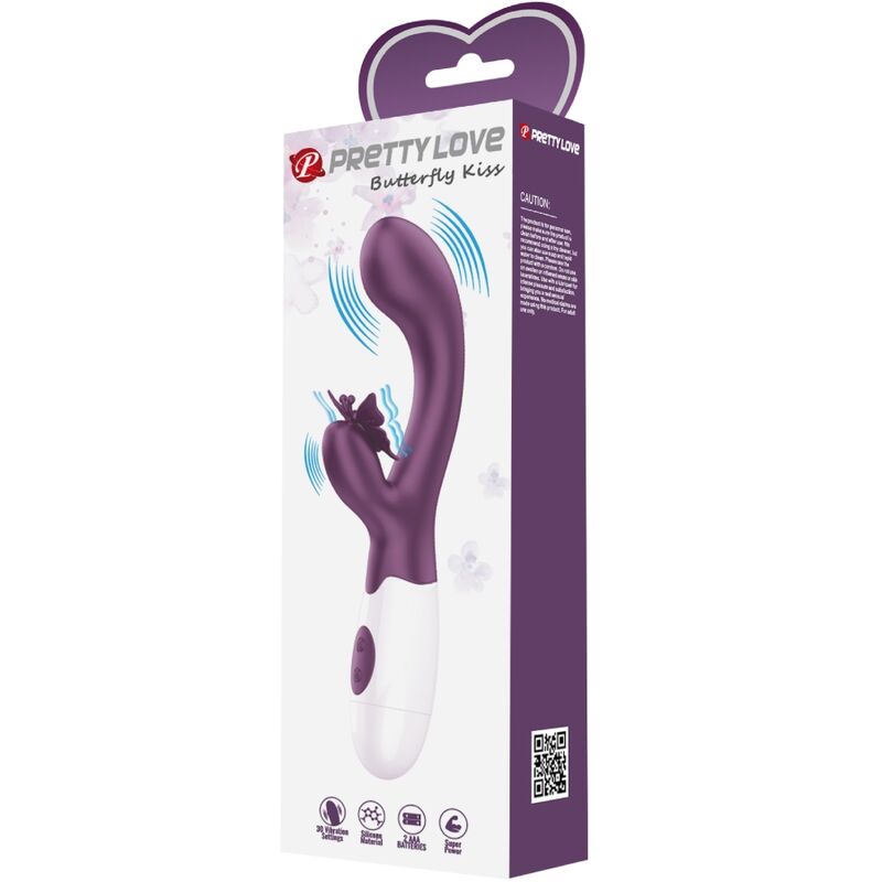 Pretty Love Butterfly Kiss Rabbit Vibrator Purple