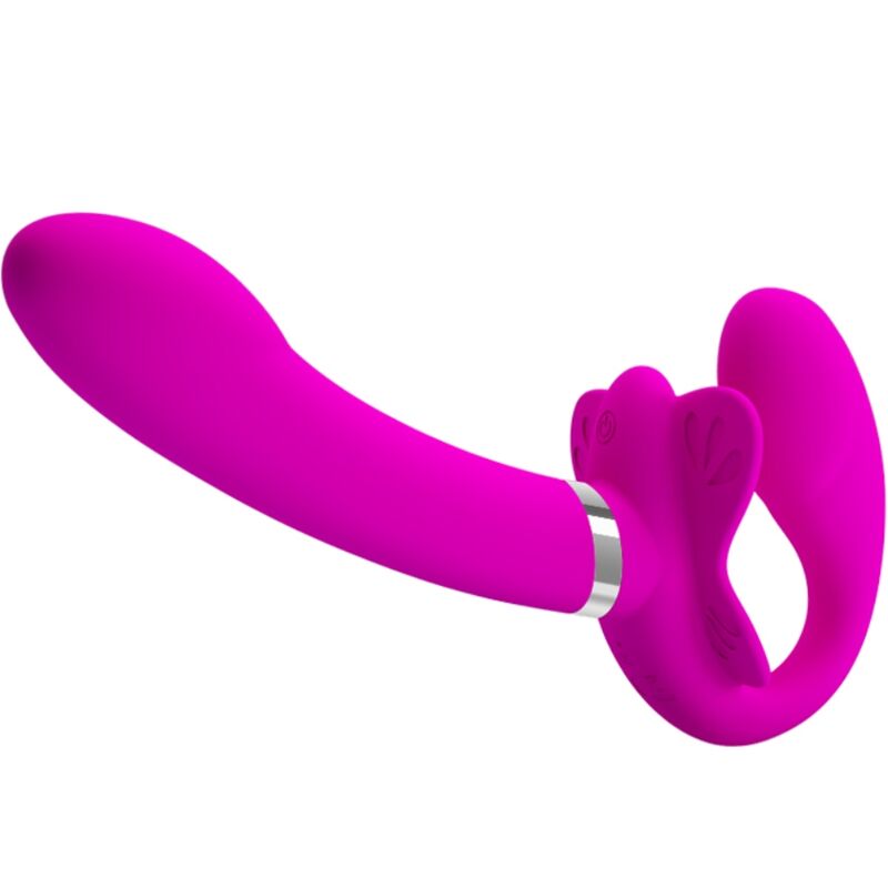 Pretty Love Valerie Double Strap-On Vibrator 12 Vibrations Purple