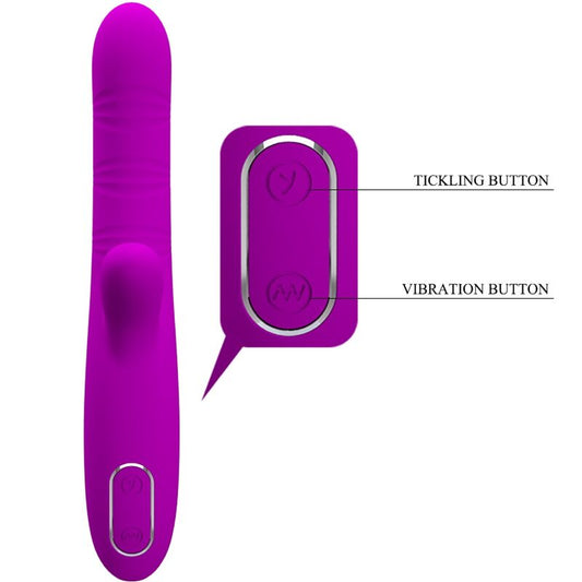 Pretty Love Angelique Multifunction Vibrator + Clitoris Stimulator Purple
