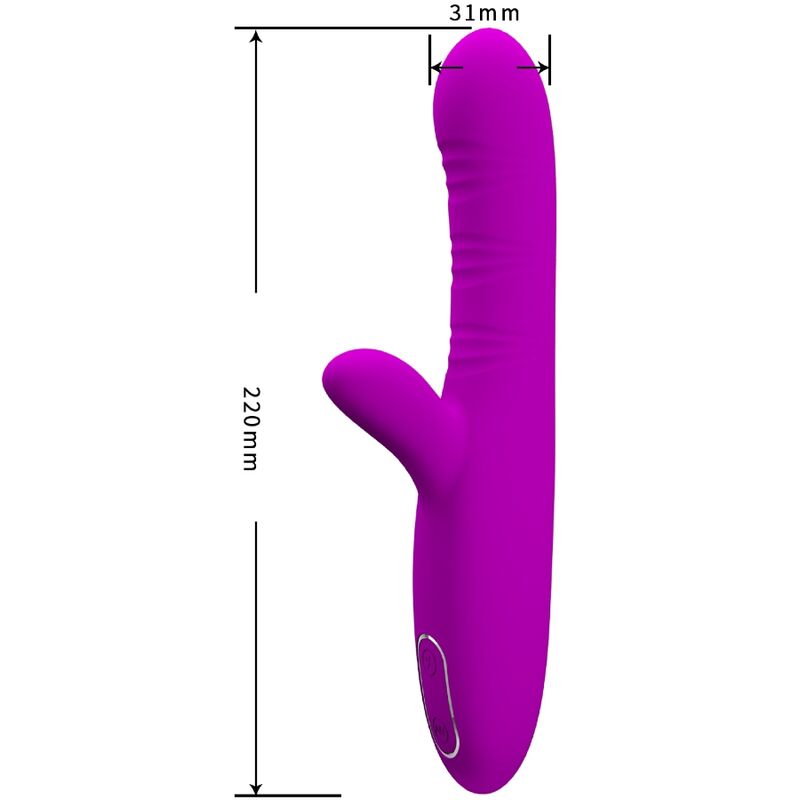 Pretty Love Angelique Multifunction Vibrator + Clitoris Stimulator Purple