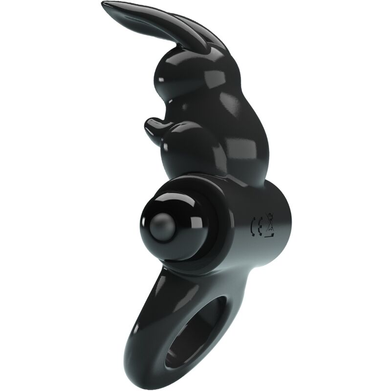 Pretty Love Exciting Ring Rabbit Vibrator Ring 10 Vibrations Black