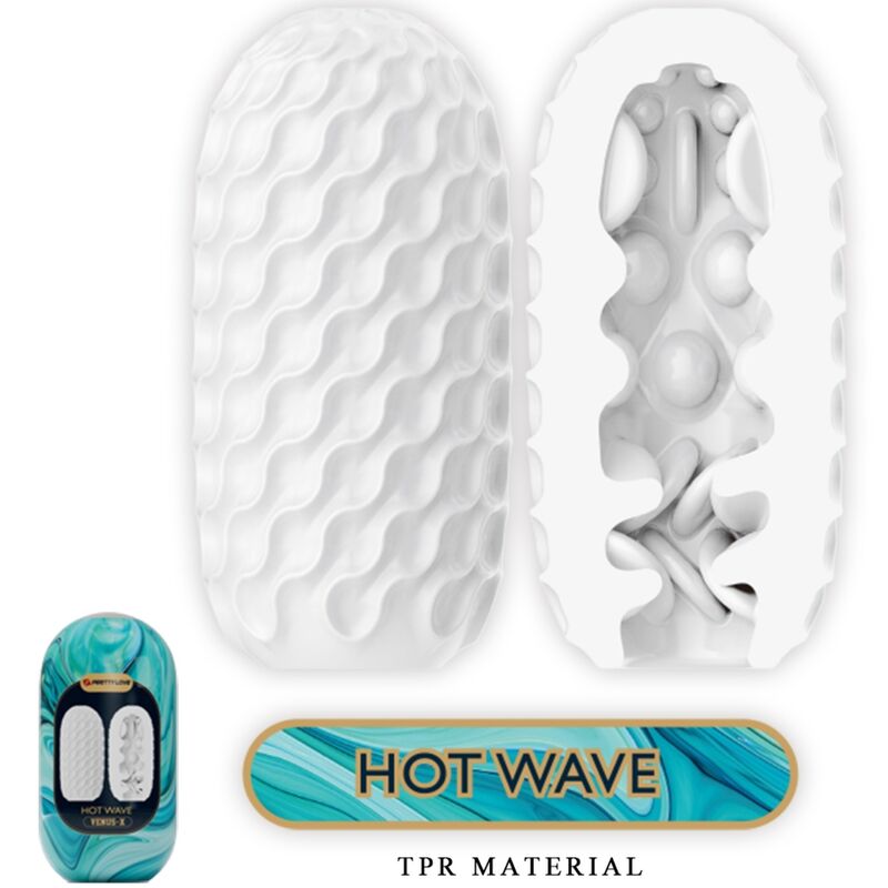 Pretty Love Hot Wave Silicone Male Masturbator White