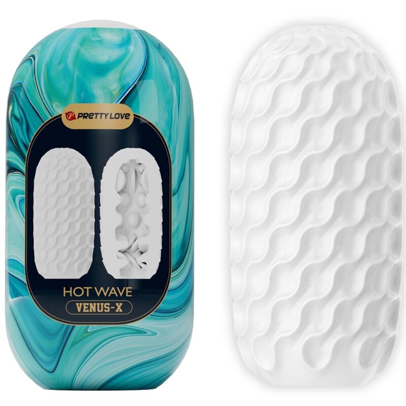 Pretty Love Hot Wave Silicone Male Masturbator White