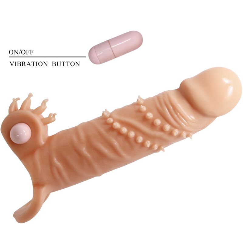 Pretty Love Connor Penis Sleeve + Clitoris Stimulator Flesh